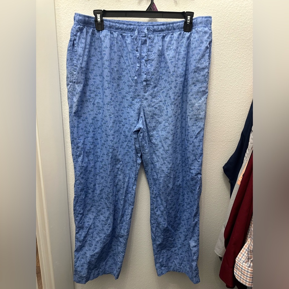 Blue Patterned Pajama Pants